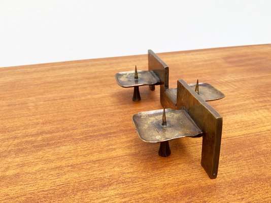 Mid-Century Brutalist Metal Candleholder-UAH-951034