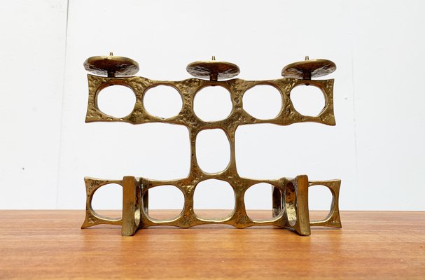 Mid-Century Brutalist Metal Candleholder by Heinz Goll-UAH-951003