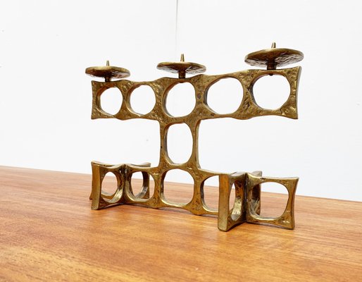 Mid-Century Brutalist Metal Candleholder by Heinz Goll-UAH-951003