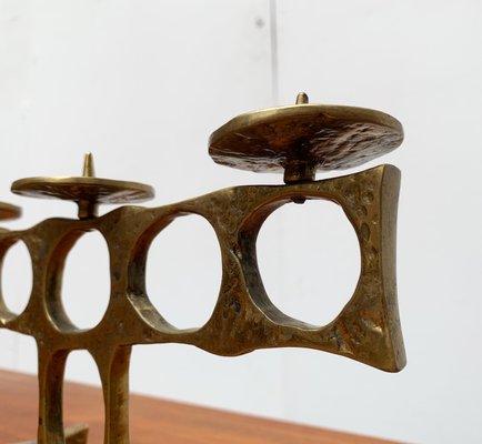 Mid-Century Brutalist Metal Candleholder by Heinz Goll-UAH-951003