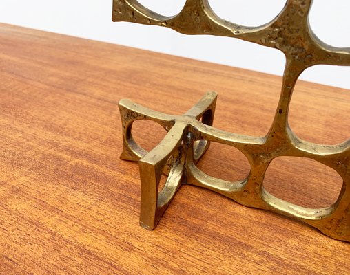 Mid-Century Brutalist Metal Candleholder by Heinz Goll-UAH-951003