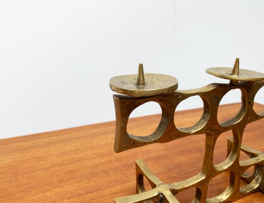 Mid-Century Brutalist Metal Candleholder by Heinz Goll-UAH-951003