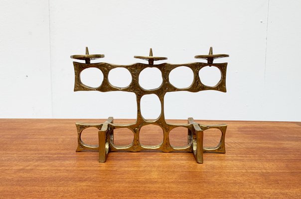 Mid-Century Brutalist Metal Candleholder by Heinz Goll-UAH-951003