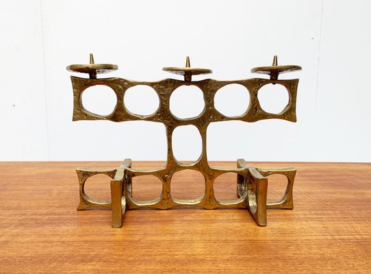 Mid-Century Brutalist Metal Candleholder by Heinz Goll-UAH-951003