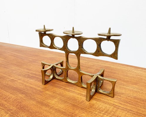 Mid-Century Brutalist Metal Candleholder by Heinz Goll-UAH-951003