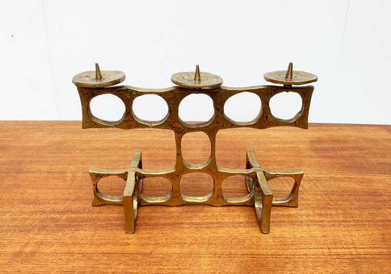 Mid-Century Brutalist Metal Candleholder by Heinz Goll-UAH-951003