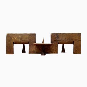 Mid-Century Brutalist Metal Candleholder-UAH-951034