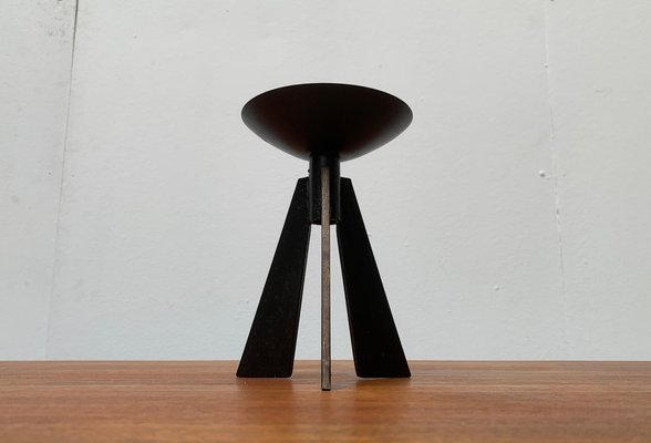 Mid-Century Brutalist Metal Tripod Candleholder-UAH-954766