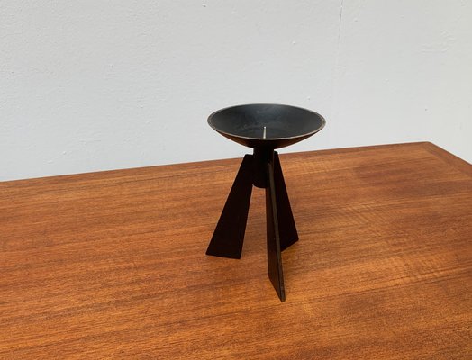 Mid-Century Brutalist Metal Tripod Candleholder-UAH-954766