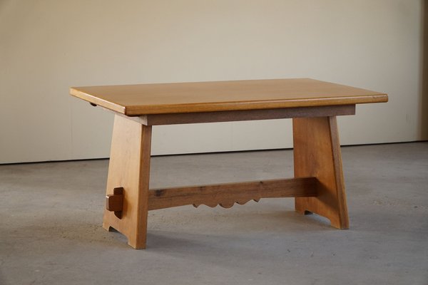 Mid-Century Brutalist Oak Dining Table, Danish, 1950s-MXF-1238807