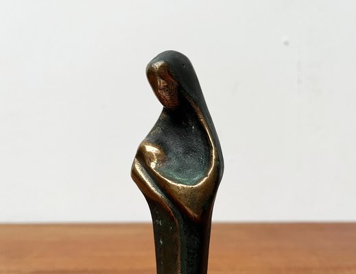 Mid-Century Brutalist Sakral Bronze Maria and Jesus Figurine, 1960s-UAH-1796721