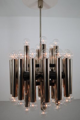 Mid-Century Brutalist Steel 48-Light Chandelier, 1960s-TRW-1797065