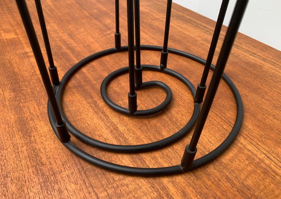 Mid-Century Brutalist String Style Metal Candleholder-UAH-968866