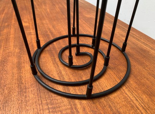 Mid-Century Brutalist String Style Metal Candleholder-UAH-968866