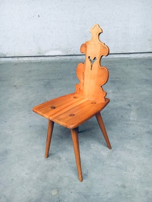 Mid-Century Brutalist Tiroler Chair Set, 1960s, Poland, Set of 5-RQV-1152720