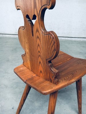 Mid-Century Brutalist Tiroler Chair Set, 1960s, Poland, Set of 5-RQV-1152720