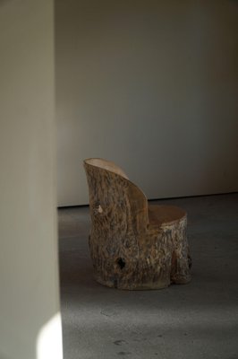 Mid-Century Brutalist Wood Stump Stool by Axel Einar Hjorth, Norway, 1970s-MXF-1404405