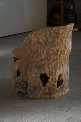 Mid-Century Brutalist Wood Stump Stool by Axel Einar Hjorth, Norway, 1970s-MXF-1404405