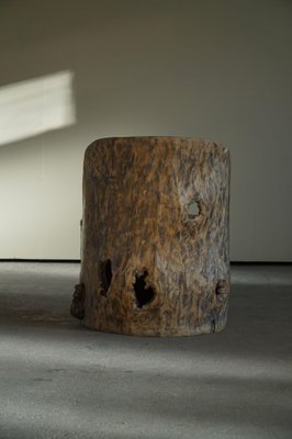 Mid-Century Brutalist Wood Stump Stool by Axel Einar Hjorth, Norway, 1970s-MXF-1404405