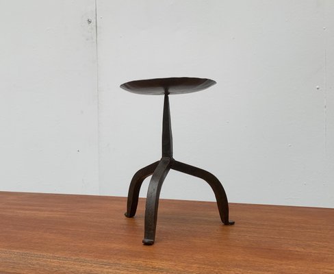 Mid-Century Brutalist Wrought Iron Candleholder-UAH-955485