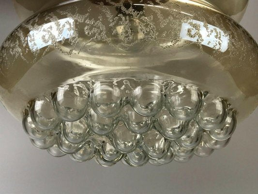 Mid-Century Bubble Glass & Brass Pendant Lamp-EJL-1063993