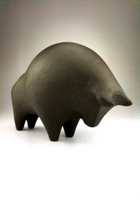 Mid-Century Bull Sculpture in Ceramic-SFQ-2024480