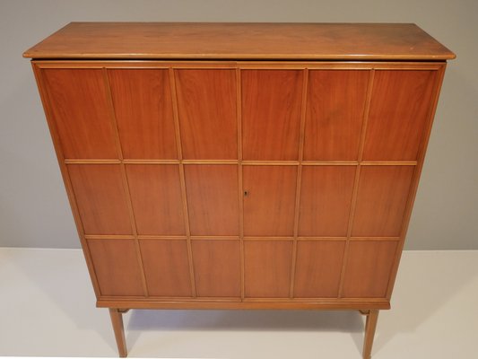 Mid-Century Cabinet with Relief Doors in the Manner of Oscar Nilsson, 1940s-OGU-957648