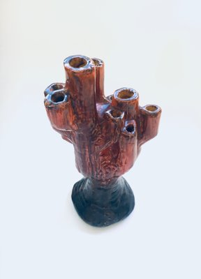 Mid-Century Cactus-Shaped Ceramic Candleholder, 1960s-RQV-988350