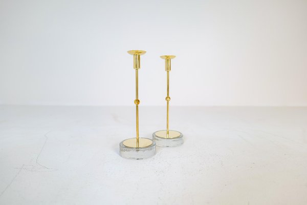 Mid-Century Candleholders by Gunnar Ander for Ystad Metall, Sweden, 1950s, Set of 4-UYK-1294005