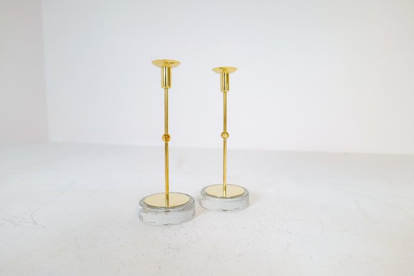 Mid-Century Candleholders by Gunnar Ander for Ystad Metall, Sweden, 1950s, Set of 4-UYK-1294005