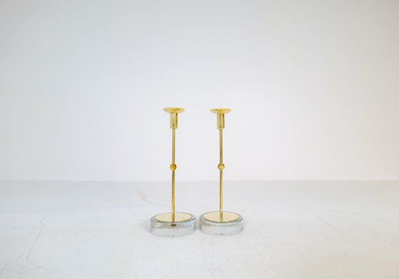 Mid-Century Candleholders by Gunnar Ander for Ystad Metall, Sweden, 1950s, Set of 4-UYK-1294005