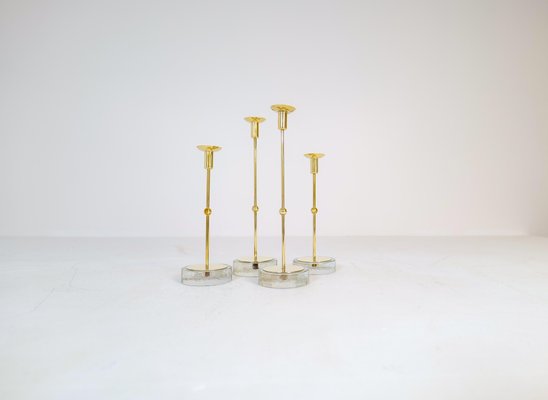 Mid-Century Candleholders by Gunnar Ander for Ystad Metall, Sweden, 1950s, Set of 4-UYK-1294005