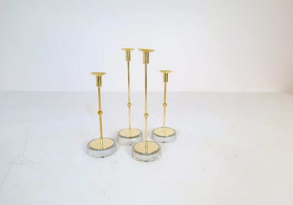 Mid-Century Candleholders by Gunnar Ander for Ystad Metall, Sweden, 1950s, Set of 4-UYK-1294005