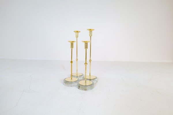 Mid-Century Candleholders by Gunnar Ander for Ystad Metall, Sweden, 1950s, Set of 4-UYK-1294005