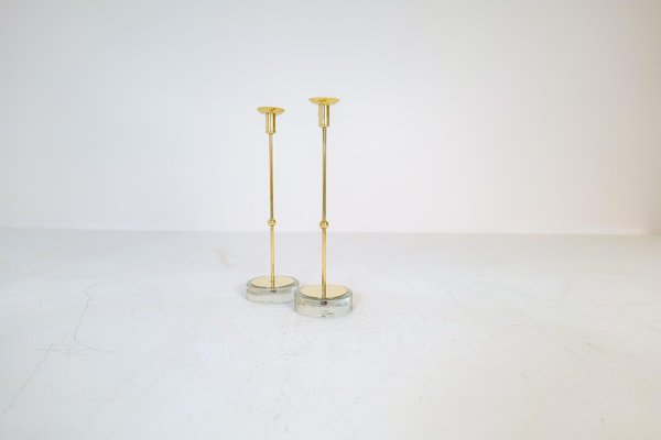 Mid-Century Candleholders by Gunnar Ander for Ystad Metall, Sweden, 1950s, Set of 4-UYK-1294005