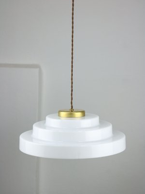 Mid-Century Cascade Brass and Acrylic Glass Pendant Lamp-HGJ-1438716