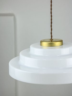 Mid-Century Cascade Brass and Acrylic Glass Pendant Lamp-HGJ-1438716