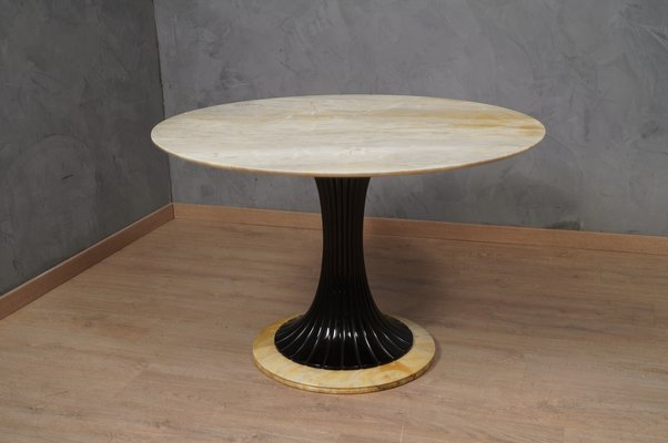 Mid-Century Center Table Dassi in Marble and Wood, 1950s-UH-1801290