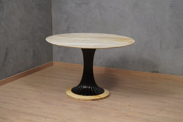 Mid-Century Center Table Dassi in Marble and Wood, 1950s-UH-1801290