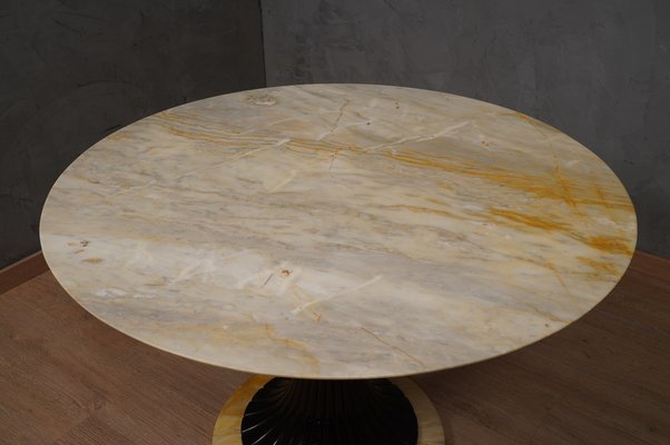 Mid-Century Center Table Dassi in Marble and Wood, 1950s-UH-1801290