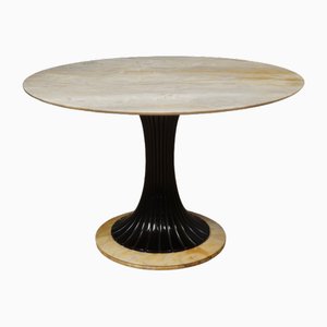 Mid-Century Center Table Dassi in Marble and Wood, 1950s-UH-1801290