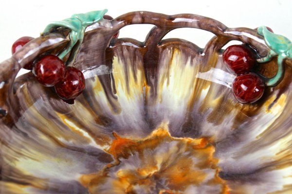 Mid-Century Ceramic Bowl with Cherries by St. Peter Ceramic, 1950-TQA-2034396