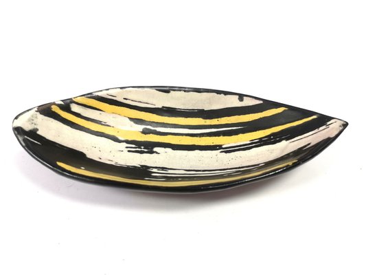 Mid-Century Ceramic Bowl with Expressive Decor by Livia Gorka, 1970s-UWE-994494