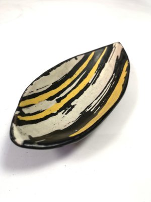 Mid-Century Ceramic Bowl with Expressive Decor by Livia Gorka, 1970s-UWE-994494