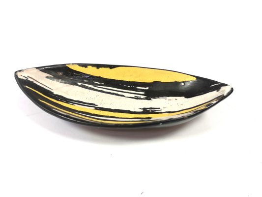 Mid-Century Ceramic Bowl with Expressive Decor by Livia Gorka, 1970s-UWE-994494