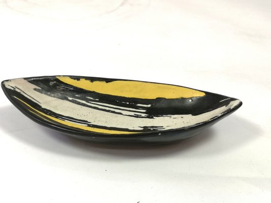 Mid-Century Ceramic Bowl with Expressive Decor by Livia Gorka, 1970s-UWE-994494