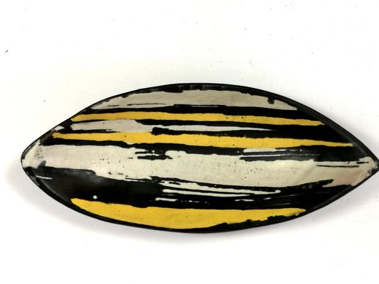 Mid-Century Ceramic Bowl with Expressive Decor by Livia Gorka, 1970s-UWE-994494