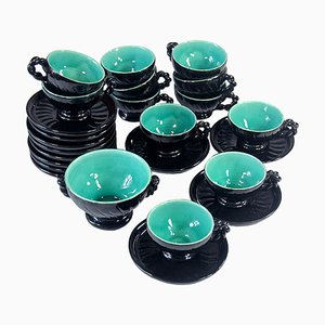 Mid-Century Ceramic Coffee Set from Cerenne Vallauris, 1950s, Set of 13-GIW-992980