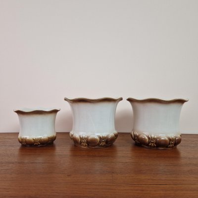 Mid-Century Ceramic Planters from Scheurich, 1960s, Set of 3-ZPB-1817701