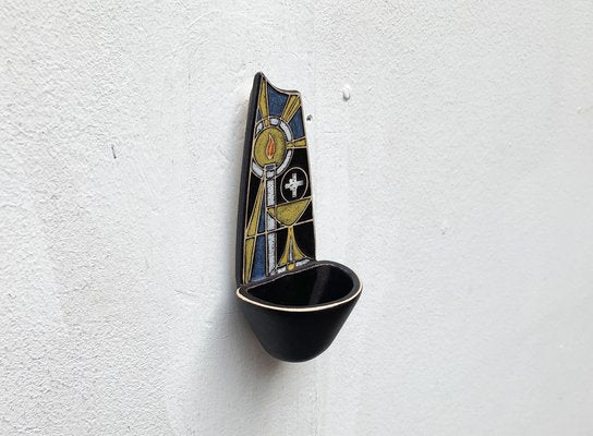 Mid-Century Ceramic Sakral Holy Water Wall Stoup Aspersory ,1960s-UAH-1334597